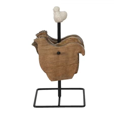 Clayre & Eef Stojan s doskami 11x11x22 cm 49026 49026