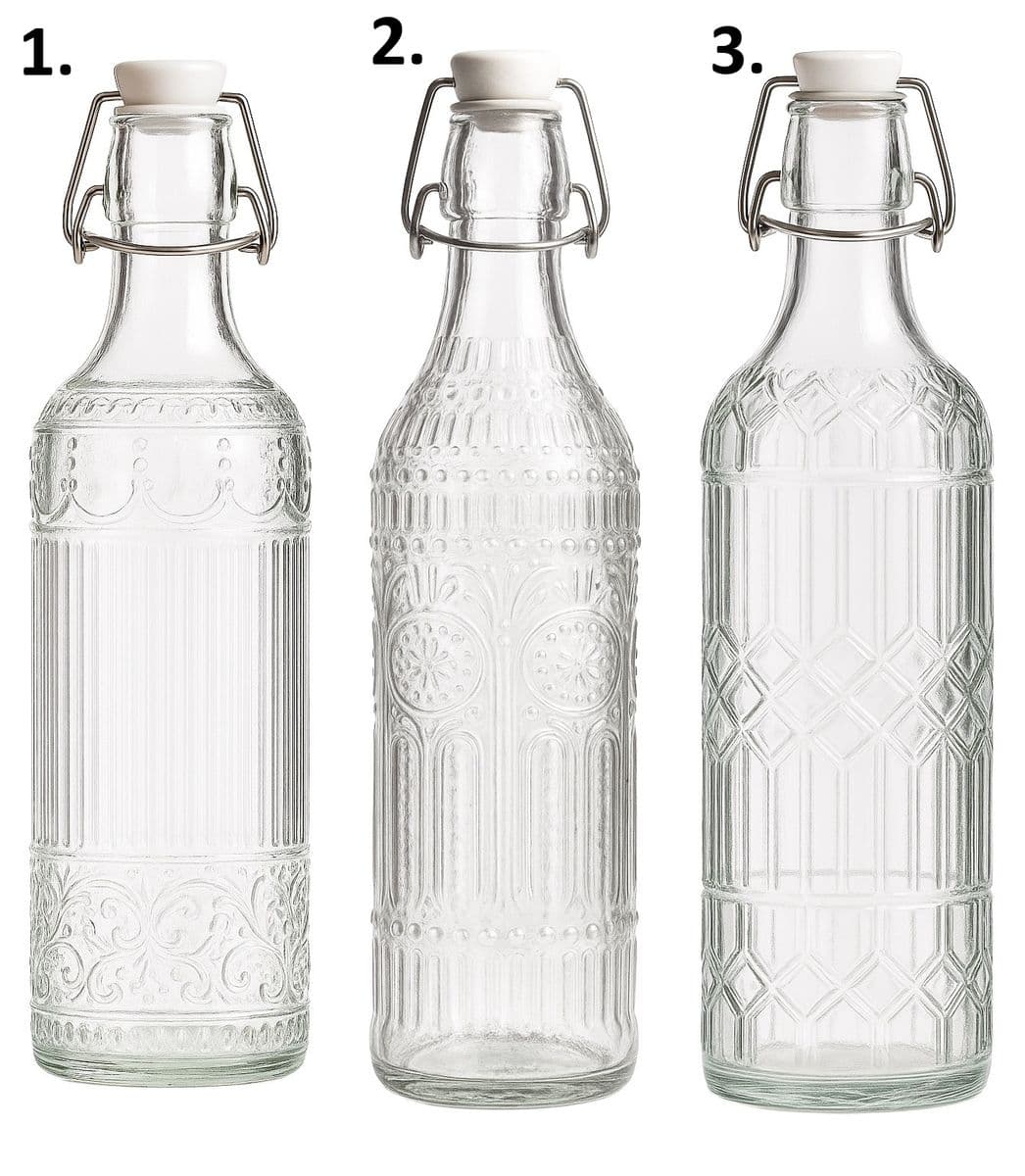 Fľaša sklo 8,5x32cm/1 liter 49495 49495 - obrázok 1