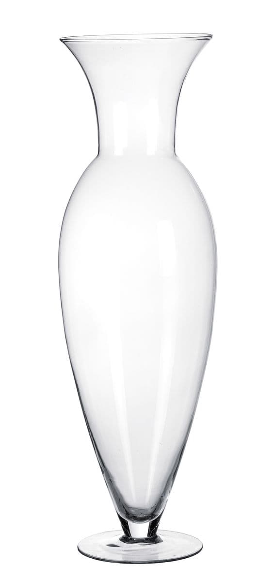 Sklenená vysoká váza s hladkým povrchom na stopke 27 x 90 cm 37816 - obrázok 1