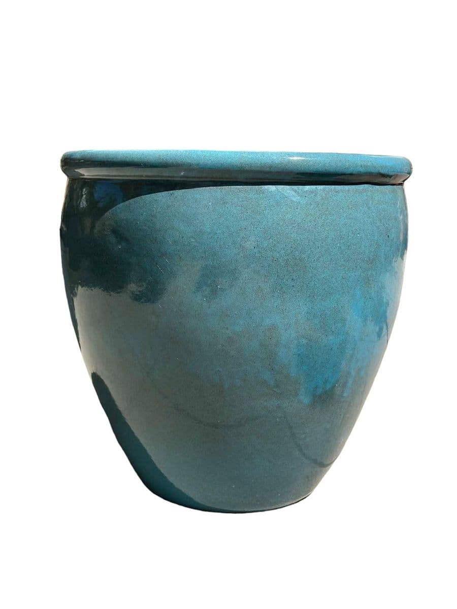 Keramický kvetináč Blue Chun v tyrkysovom farebnom prevedení s glazovaným povrchom 58 x 58 x 56 cm 43715 - obrázok 1