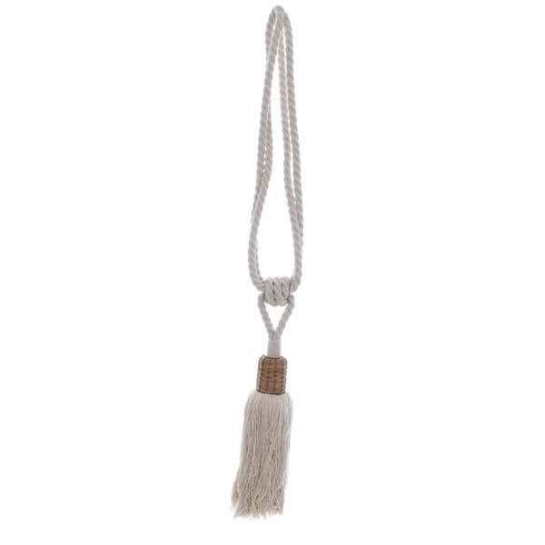 Bavlnené viazacie lanko na záves v krémovom farebnom prevedení 23 cm Blanc Maricló 42541 - obrázok 1
