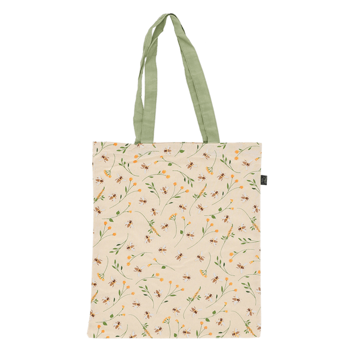Textilná taška na nákup v krémovom farebnom prevedení s motívom včeličiek 38 x 0,5 x 44 cm Esschert Design 38089 - obrázok 1