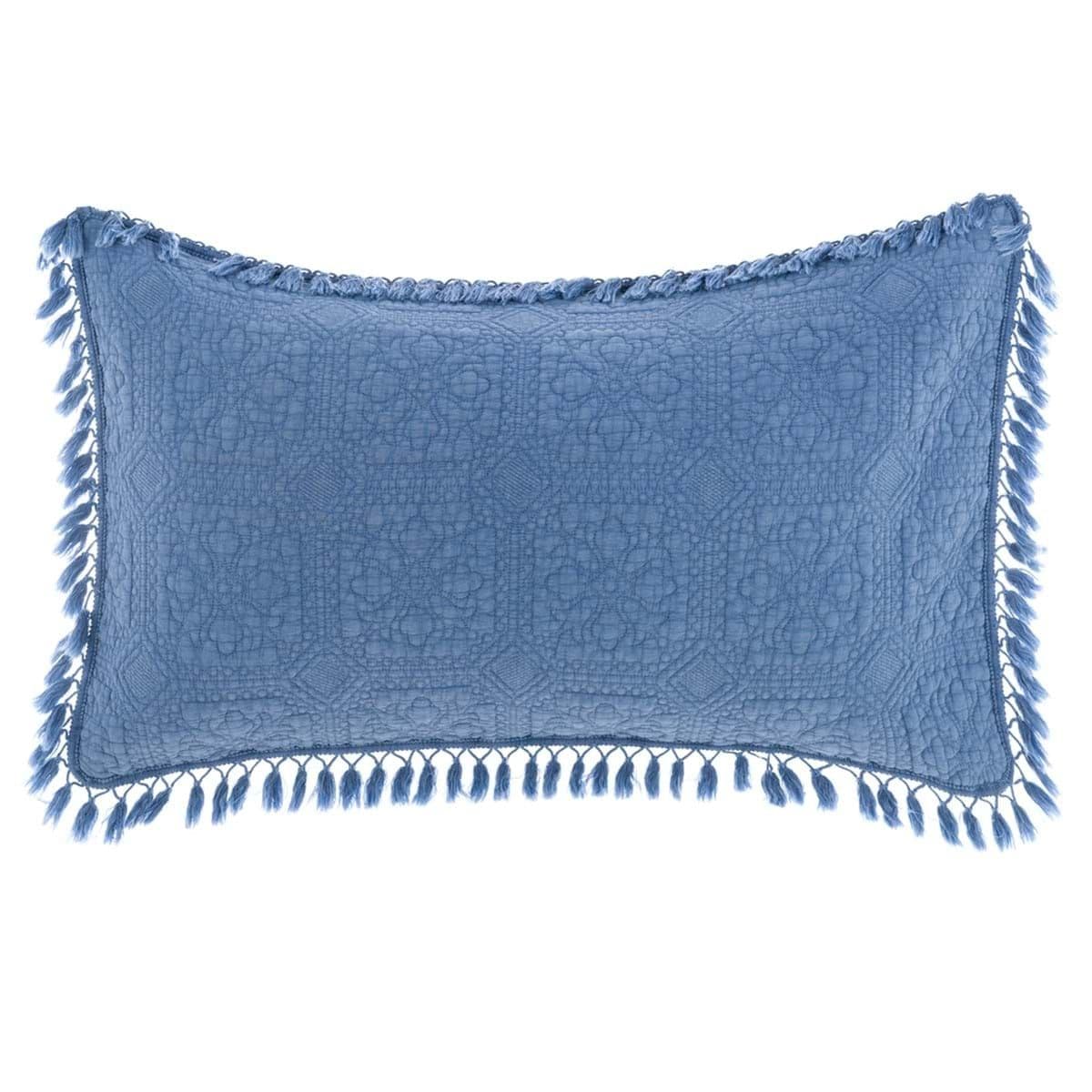 Blanc Maricló Obliečka na vankúš modrá so strapcami 50x80 cm 45786 - obrázok 1
