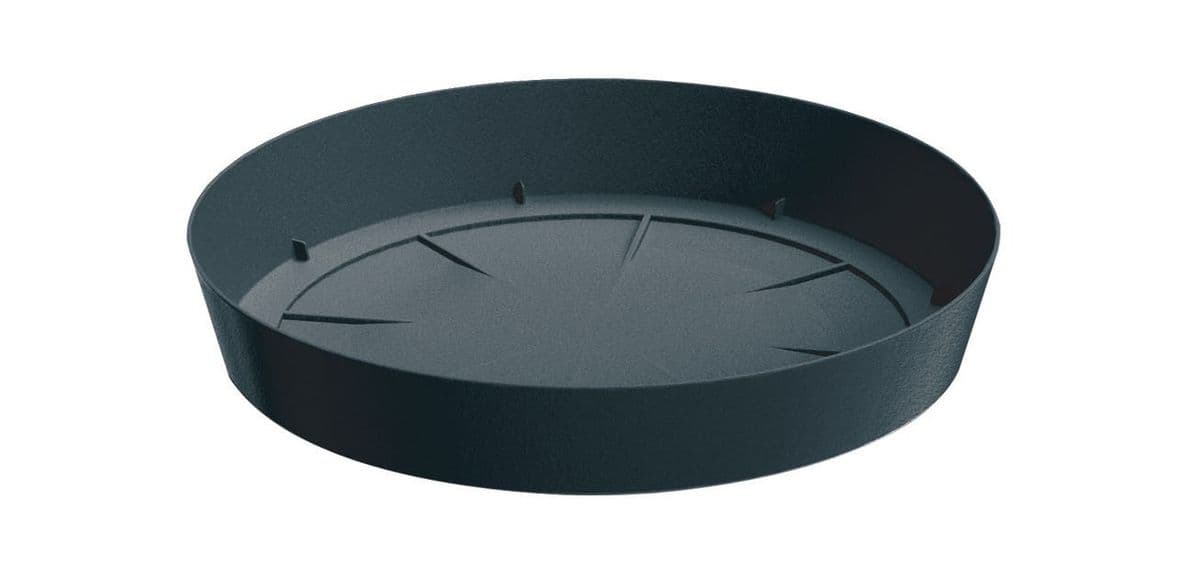 Plastová kruhová podmiska pod kvetináč LOFLY v antracitovom farebnom prevedení 12,5 cm 30909 - obrázok 1