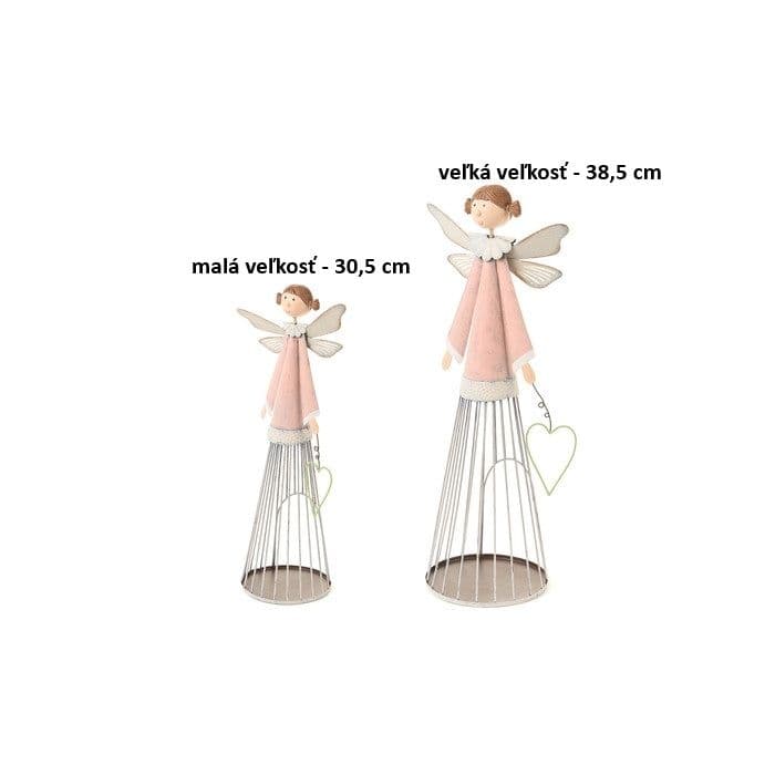 Nuvole di Stoffa Anjel kov veľký bielo-ružový 38,5 cm 46132 - obrázok 1