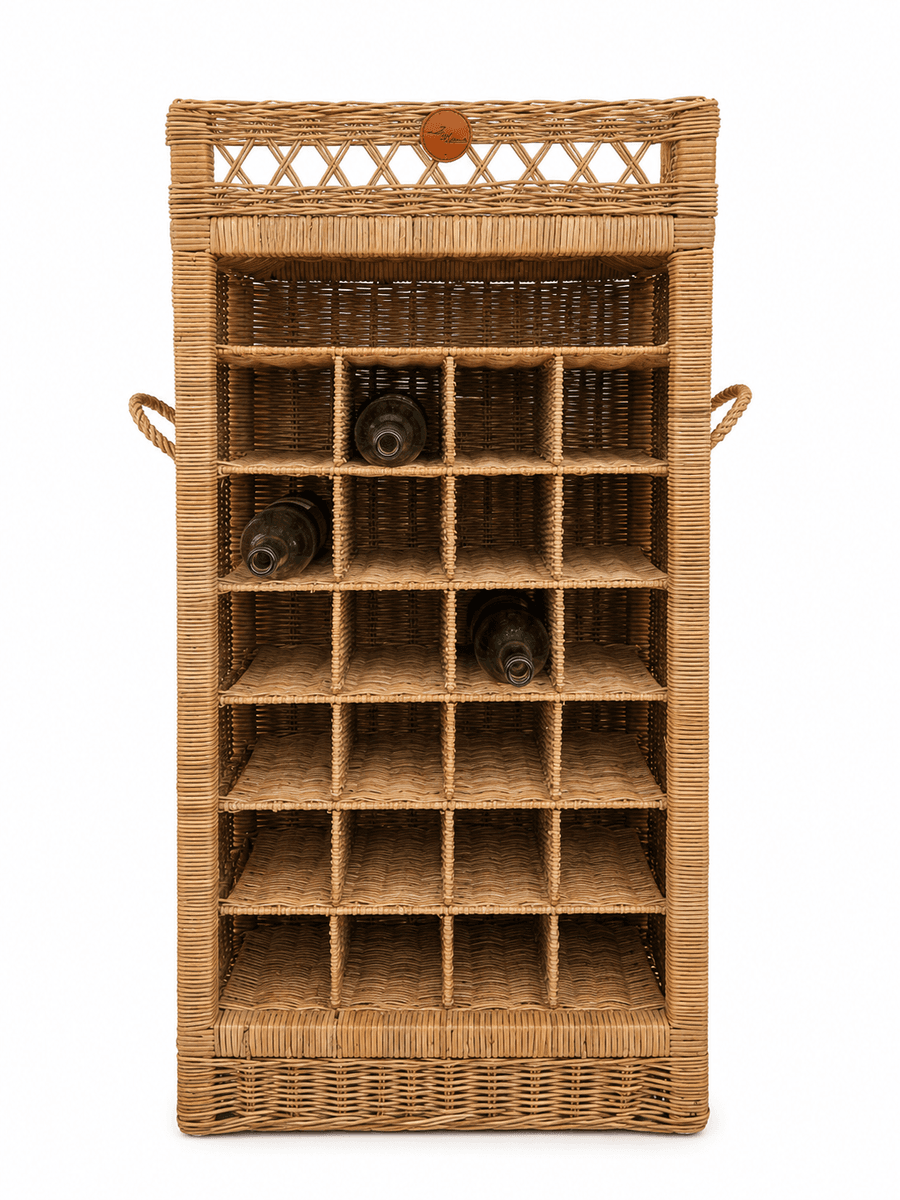 Z&M Exclusive Skrinka na víno ratan 48x35x112cm 49371 49371 - obrázok 1