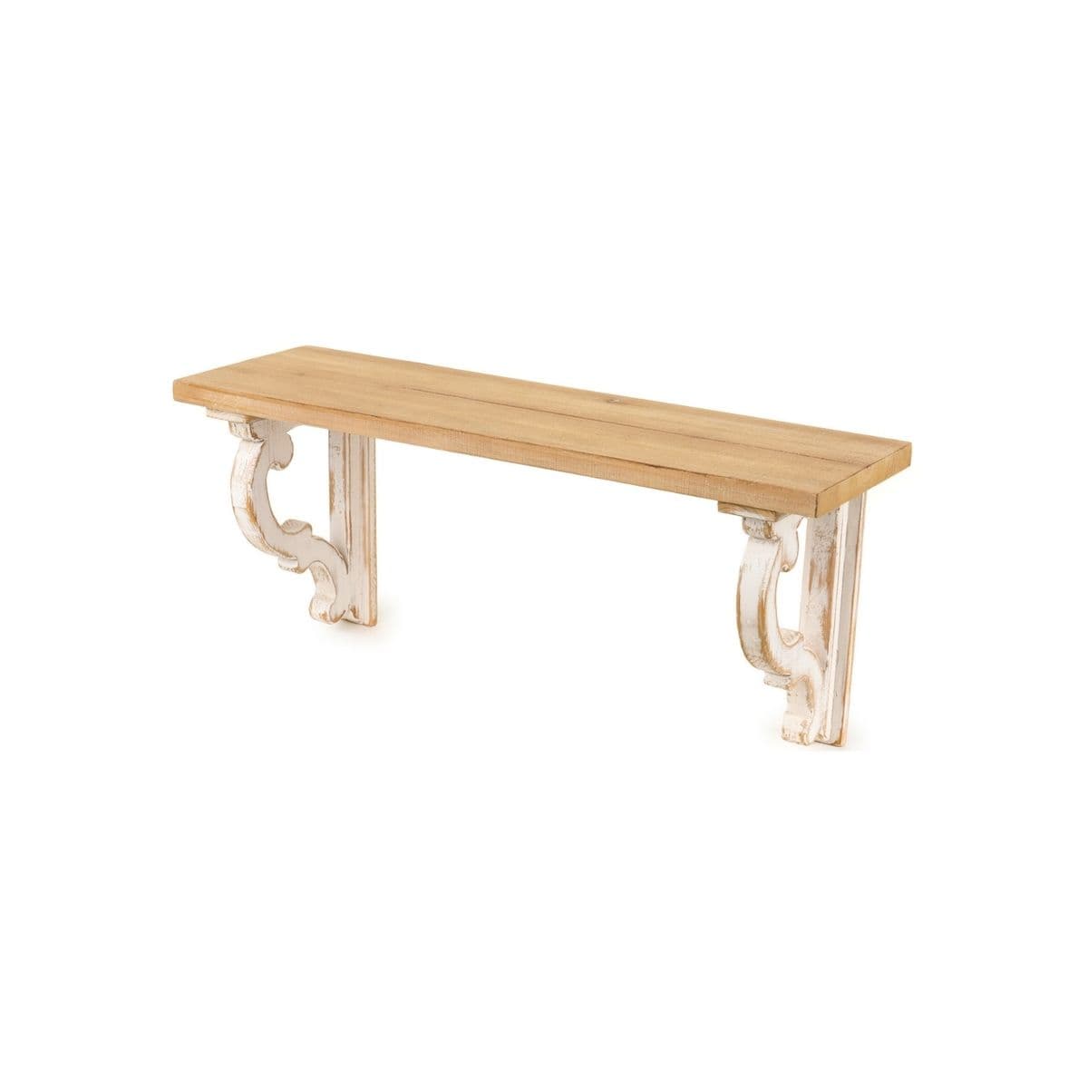 Nuvole di Stoffa Polička drevo biela patina 60x18,5x26 cm 46522 - obrázok 1