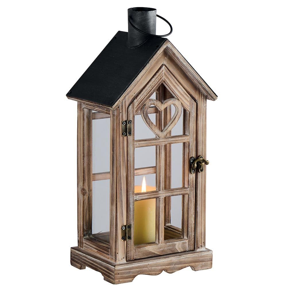 Lampáš drevo 20x14x42 cm 48219 - obrázok 1