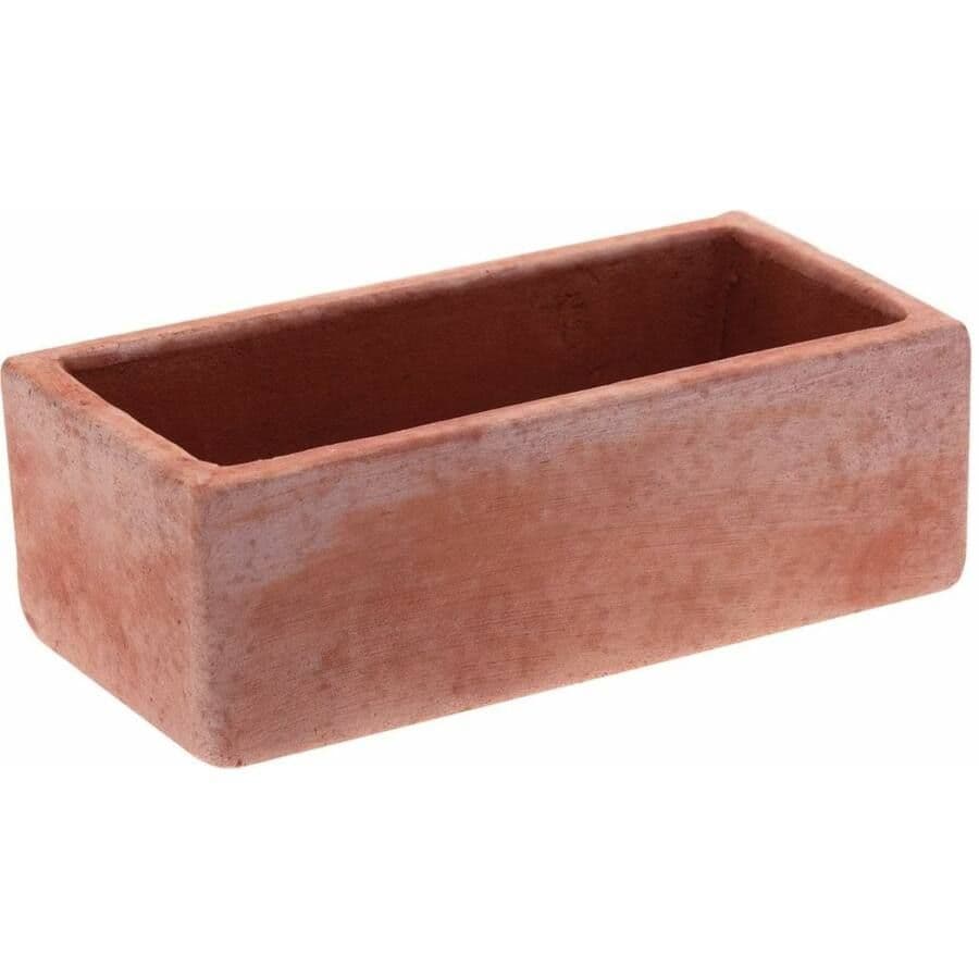 Terakotový kvetináč obdĺžnik hladký Moderno 16 cm 37380 - obrázok 1