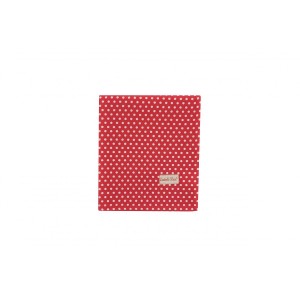Bavlnený obrus červený s bodkovaným motívom a visačkou 100 x 100 cm Isabelle Rose 35900