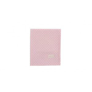 Bavlnený obrus pastelovo ružový s bodkovaným motívom a visačkou 100 x 100 cm Isabelle Rose 35905