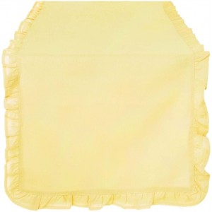 Bavlnený obrus v krásnej žltej farbe s volánikovým lemom v schaby chic romantickom štýle 45 x 140 cm Blanc Maricló 37233