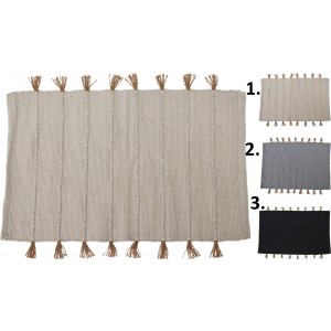 Bavlnený tkaný koberec so strapcami v troch rôznych farebných prevedeniach 60 x 90 cm 41449