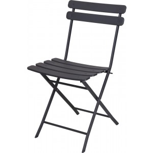 Bistro kovová skladacia stolička v čiernom  farebnom prevedení 80 cm 36414