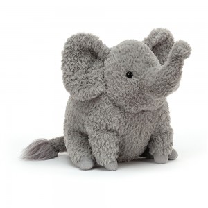 Huňatý a nadýchaný sivý plyšový slon s dlhým chobotom a veľkými ušami Jellycat Rondle Elephant 18 cm 37336