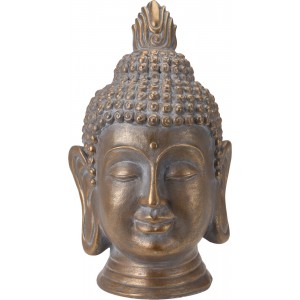 Keramická dekorácia ako hlava Budhu so zlatým pretieraním 26 x 41 cm 36471