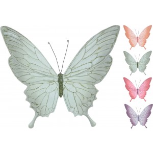 Keramická dekorácia motýľa v štyroch farebných prevedeniach 24 x 20 cm 37697