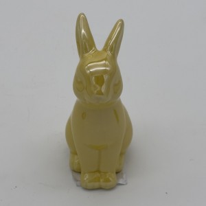 Keramická dekorácia sediaceho zajačika v žltom farebnom prevedení 6 x 4 x 9,7 cm 42692