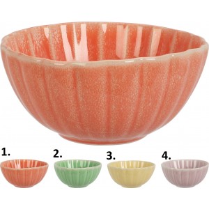 Keramická miska s jednoduchým dekorovaním v štyroch farebných prevedeniach 16,5 x 7,8 cm / 800 ml 43083