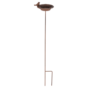Kovové liatinové napájadlo - napichovačka pre vtáčiky s dekorom vtáčika 13,7 x 13,7 x 76,5 cm Esschert Design 40996