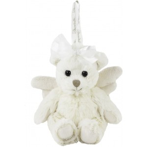 Medvedík Kaitlyn anjel s bielou mašľlou na hlave 18 cm Bukowski design 32958