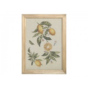 Obraz s motívom viacerých citrónov na konárikoch vo vintage štýle 43 x 33 cm Chic Antique  43526 