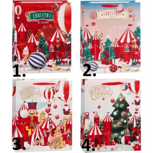 Papierová darčeková taška s vianočným motívom v štyroch prevedeniach 41 x 21 x 50 cm 41838