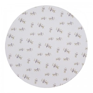 Plastový tanier - tácka v bielom farebnom prevedení s dekorom olív 33 x 1 cm Clayre & Eef 43225