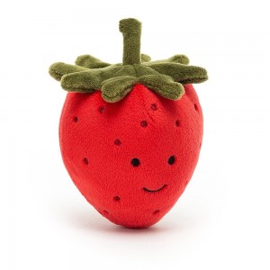 Plyšová červená jahôdka Fabulous Fruit Strawberryr so sladkým úsmevom 8 cm Jellycat 39673