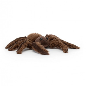 Plyšový pavúčik Spindleshanks Spiders huňatou hnedou kožušinkou a veľkými čiernymi očkami 7 cm Jellycat 41951