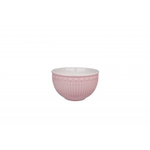 Porcelánová miska v ružovej farbe v retro štýle so srdiečkovým motívom a vrúbkami 11 x 6,5 cm Isabelle Rose 39064
