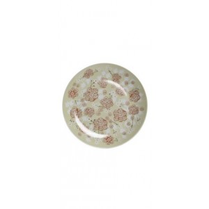 Porcelánový dezertný tanier s motívom kvietkov v krémovom prevedení a priemerom 19 cm 39555