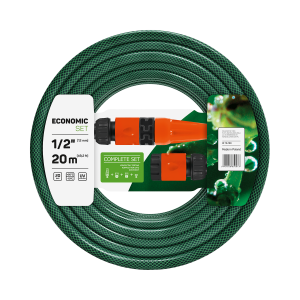 Sada polievacej hadice v zelenom prevedení s príslušenstvom ECONOMIC 1/2 20m Cellfast 26538