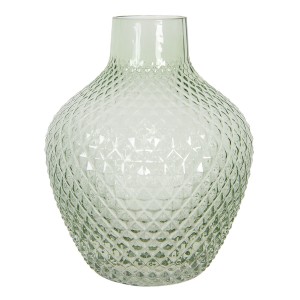 Sklenená guľatá zelená váza Ø 21x25 cm Clayre-Eef 33307