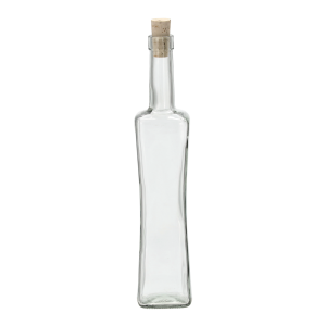 Sklenená transparentná fľaša Grand Quadro s korkovým uzáverom 500 ml 31871