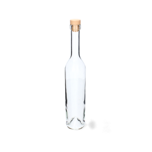 Sklenená transparentná fľaša Primavara s korkovým uzáverom 500 ml 40808
