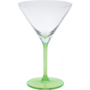 Sklenený koktailový pohár na stopke v zelenej farbe 260 ml 35079