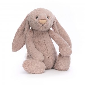 Svetloružový plyšový zajačik Bashful Luxe Bunny Rosa s trblietavým noštekom 51 cm Jellycat 40680