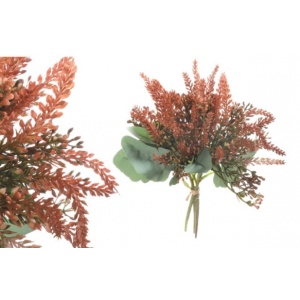 Umelá dekorácia kytice hnedočervených levandúľ na stonke 31 cm 38498