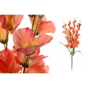 Umelá dekorácia kytice marhuľových gladiol na stonke 67 cm 38499