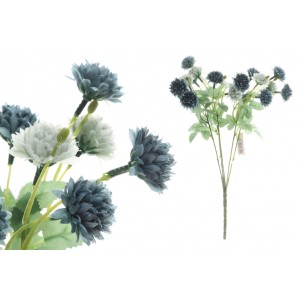 Umelá dekorácia kytice modrých kvietkov na stonke 35 cm 37905