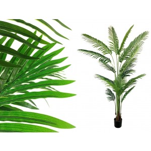 Umelá plastová dekorácia zelenej palmy v plastovom kvetináči 210 cm 42729