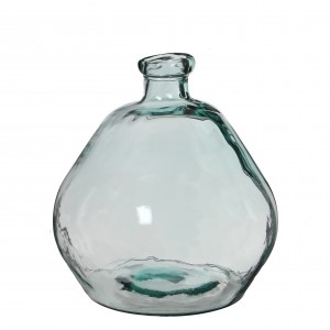 Sklenená váza priehľadná so zaujímavým tvarom 34145