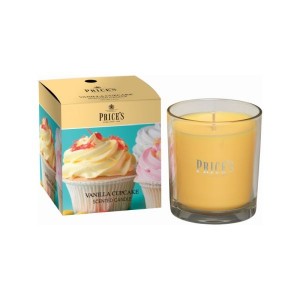 Vonná sviečka v sklenenej transparentnej dóze s vôňou vanilky a cupcake 100 g 38767