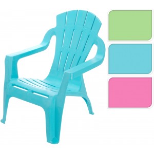 Záhradná dekorácia plastovej stoličky pre deti v troch farebných prevedeniach 32 x 37 x 44 cm 40576