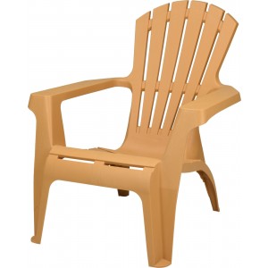 Záhradná dekorácia plastovej stoličky v žltom farebnom prevedení 40577