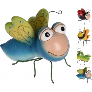 Záhradná dekorácia z polystonu hmyz - lienka, včela, koník alebo chrobák s kovovými nožkami 33423