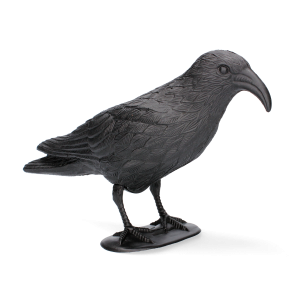 Záhradná plastová dekorácia vrany v čiernom farebnom prevedení na plašenie vtákov 36 x 13 x 18 cm 40785
