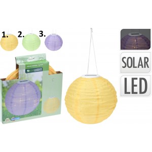 Záhradná závesná dekorácia solárneho LED lampiónu v troch farebných prevedeniach 28 cm 43064