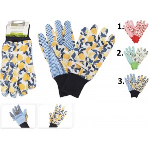 Záhradnícke textilné rukavice s krásnou potlačou v troch prevedeniach 43051